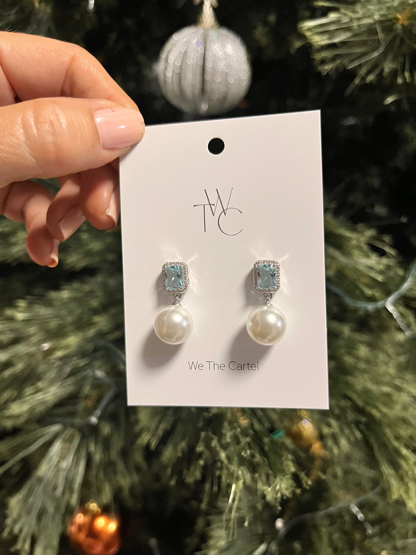 431 | ARIEL EARRINGS | AQUA MARINE WITH PEARL
