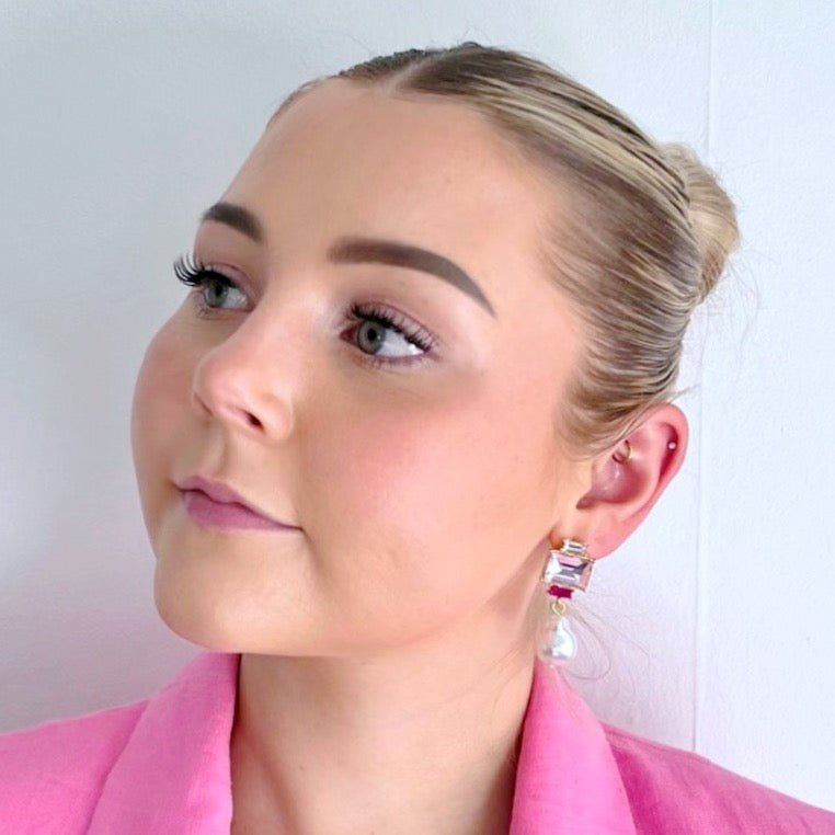 389 | CARMEN PEARL EARRINGS | PINK