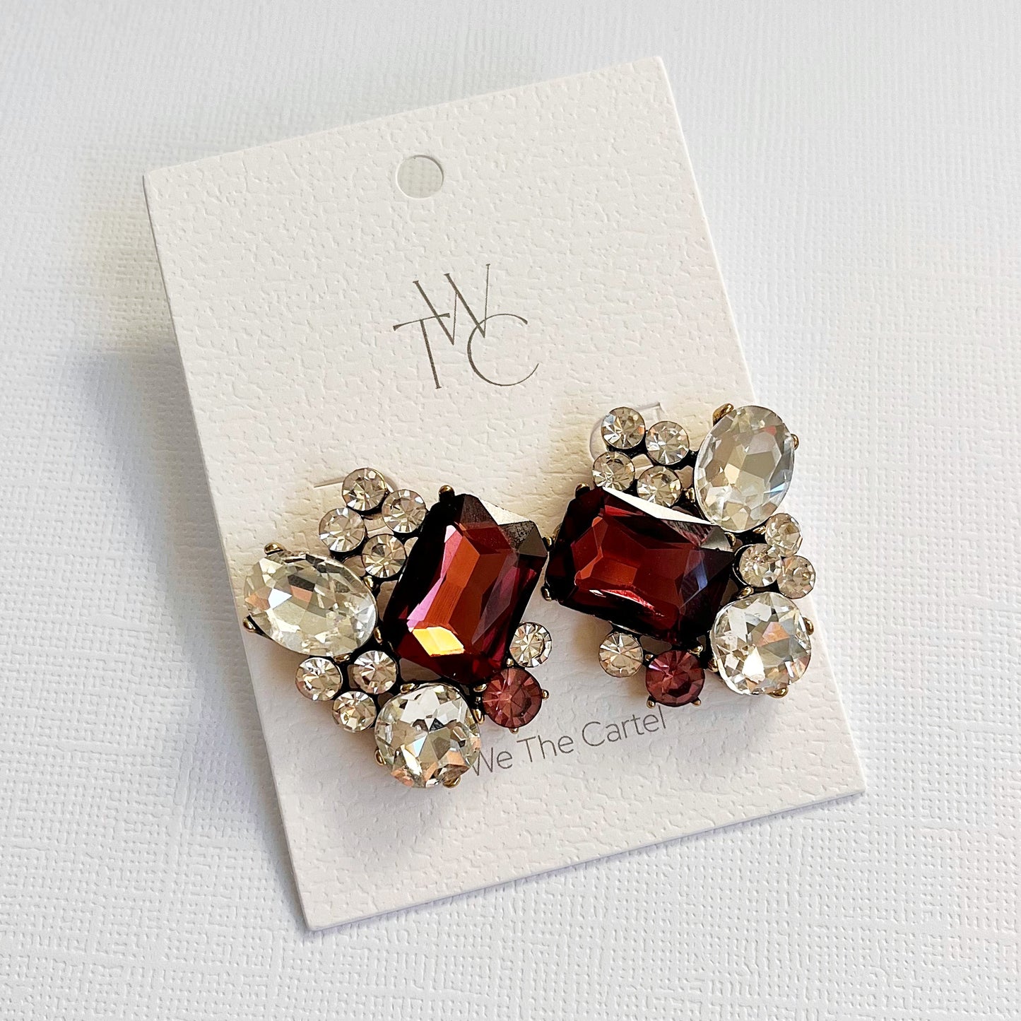 683 | CONSTANCE EARRINGS | BURGUNDY