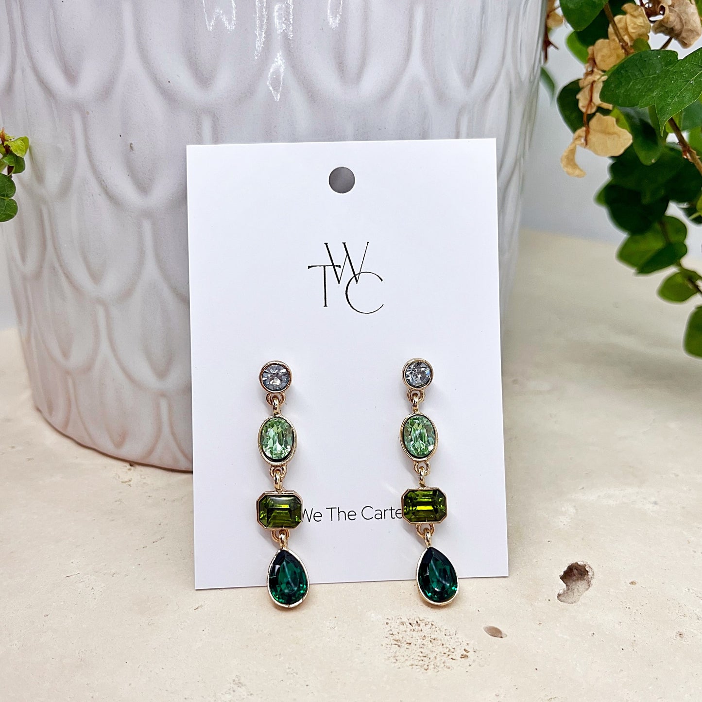 494 | ABIGAIL EARRINGS | EMERALD GREEN
