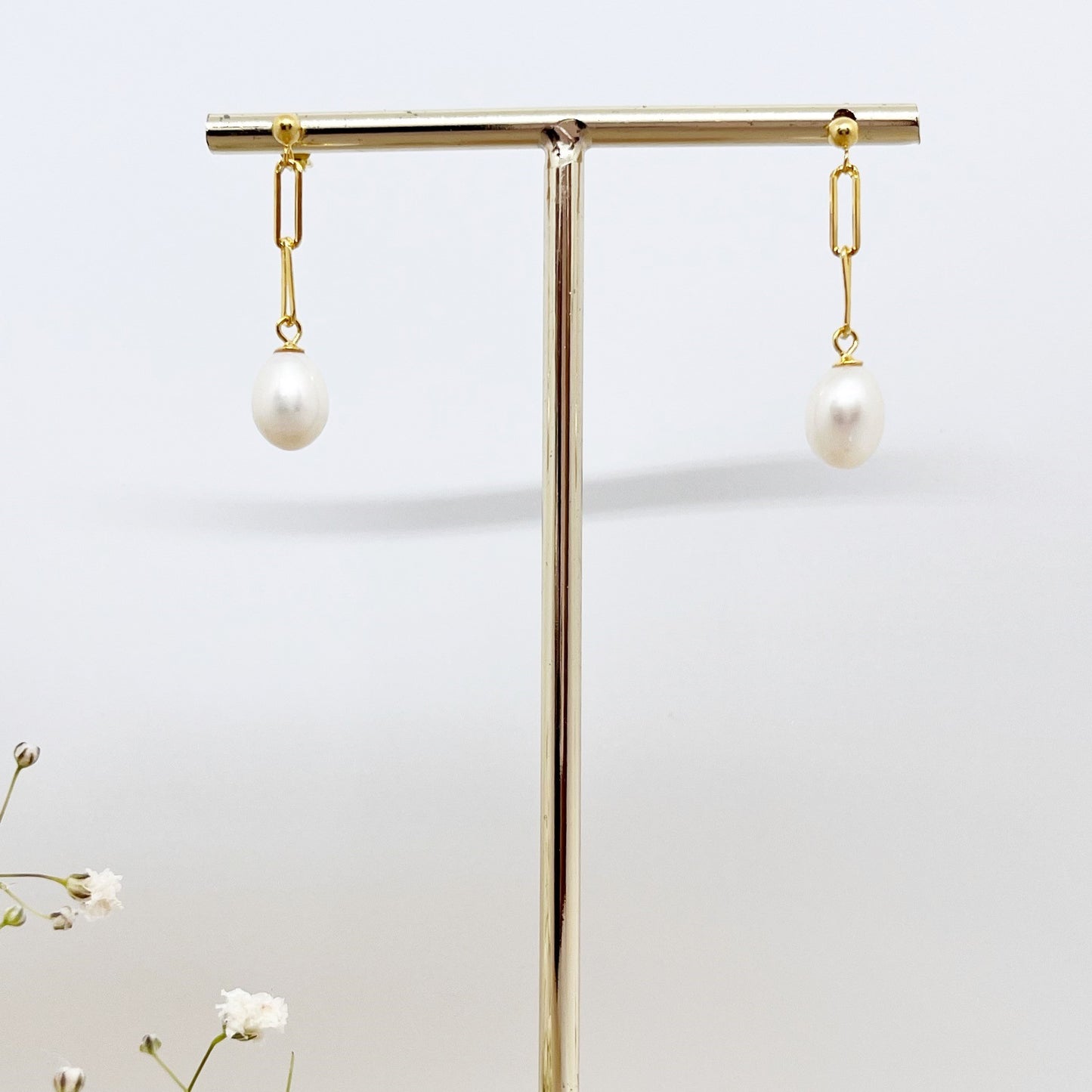 473 | ANDIE FRESHWATER PEARL EARRINGS | GOLD