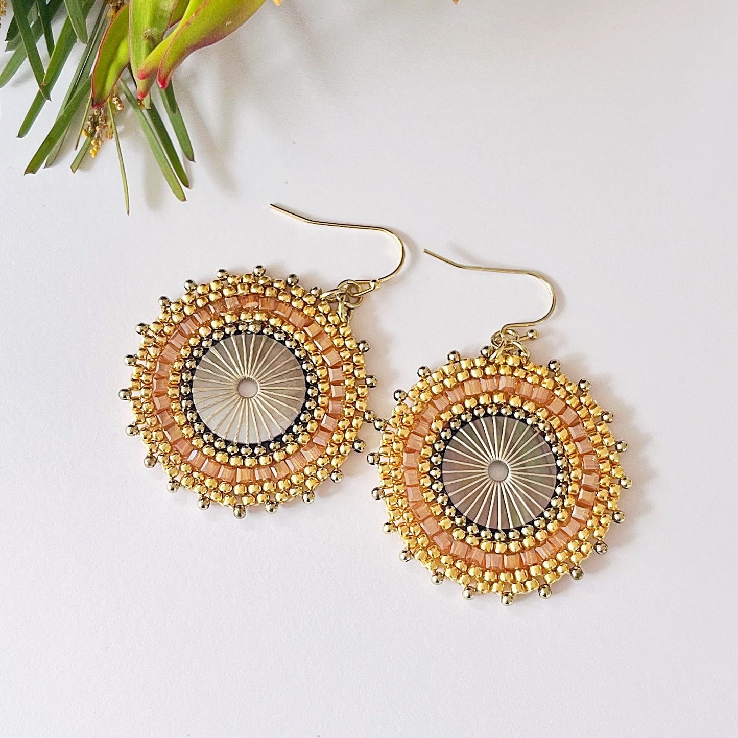 579 | FRANCESCA BEADED EARRINGS | BLUSH