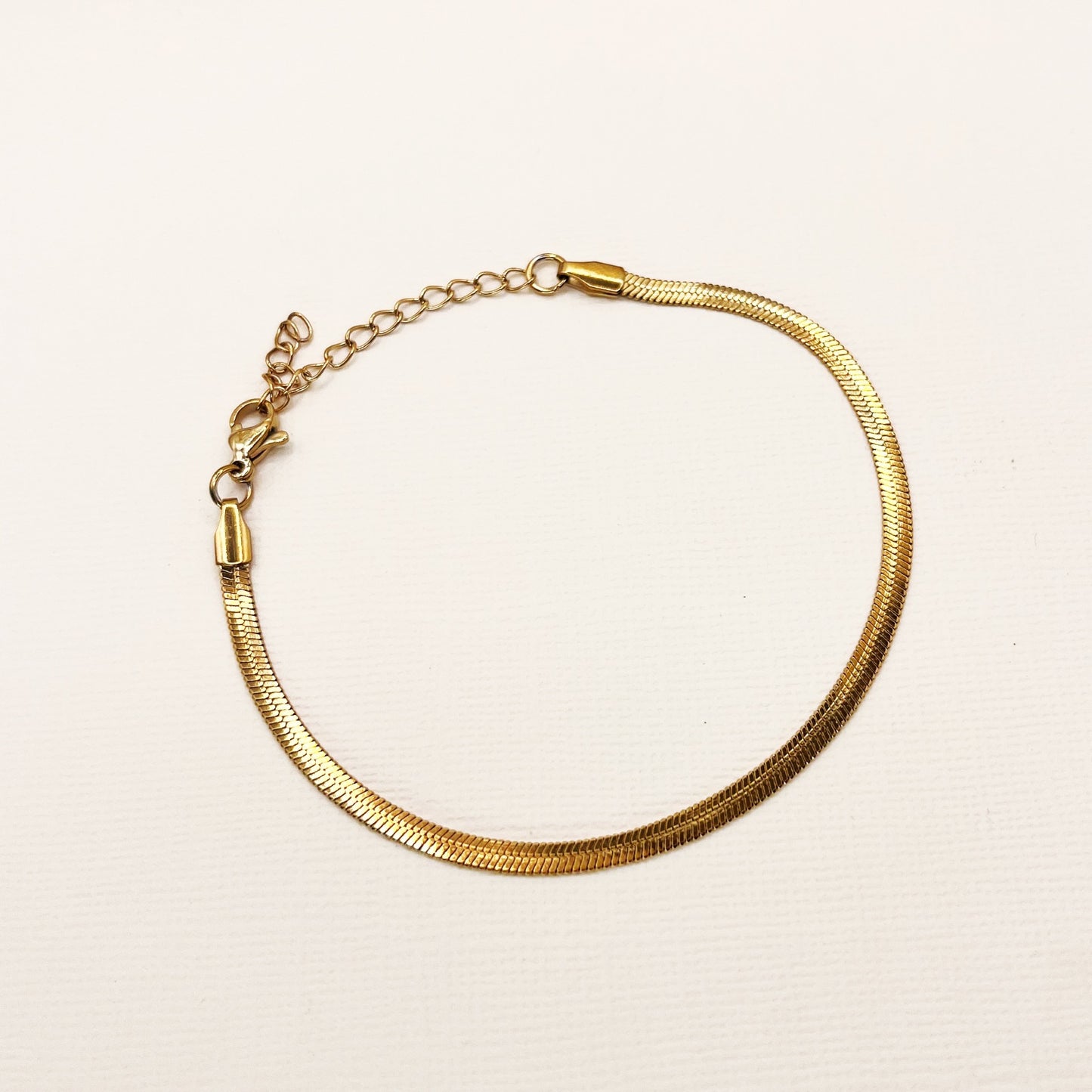 742 | HERRINGBONE BRACELET | GOLD