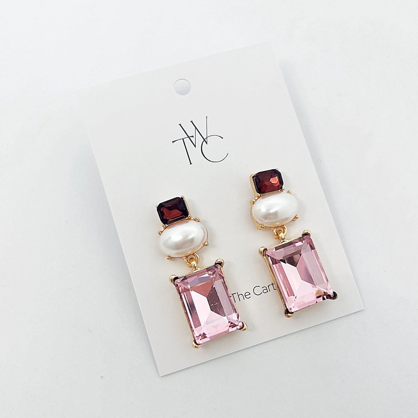 509 | CARMELLA PEARL EARRINGS | PINK