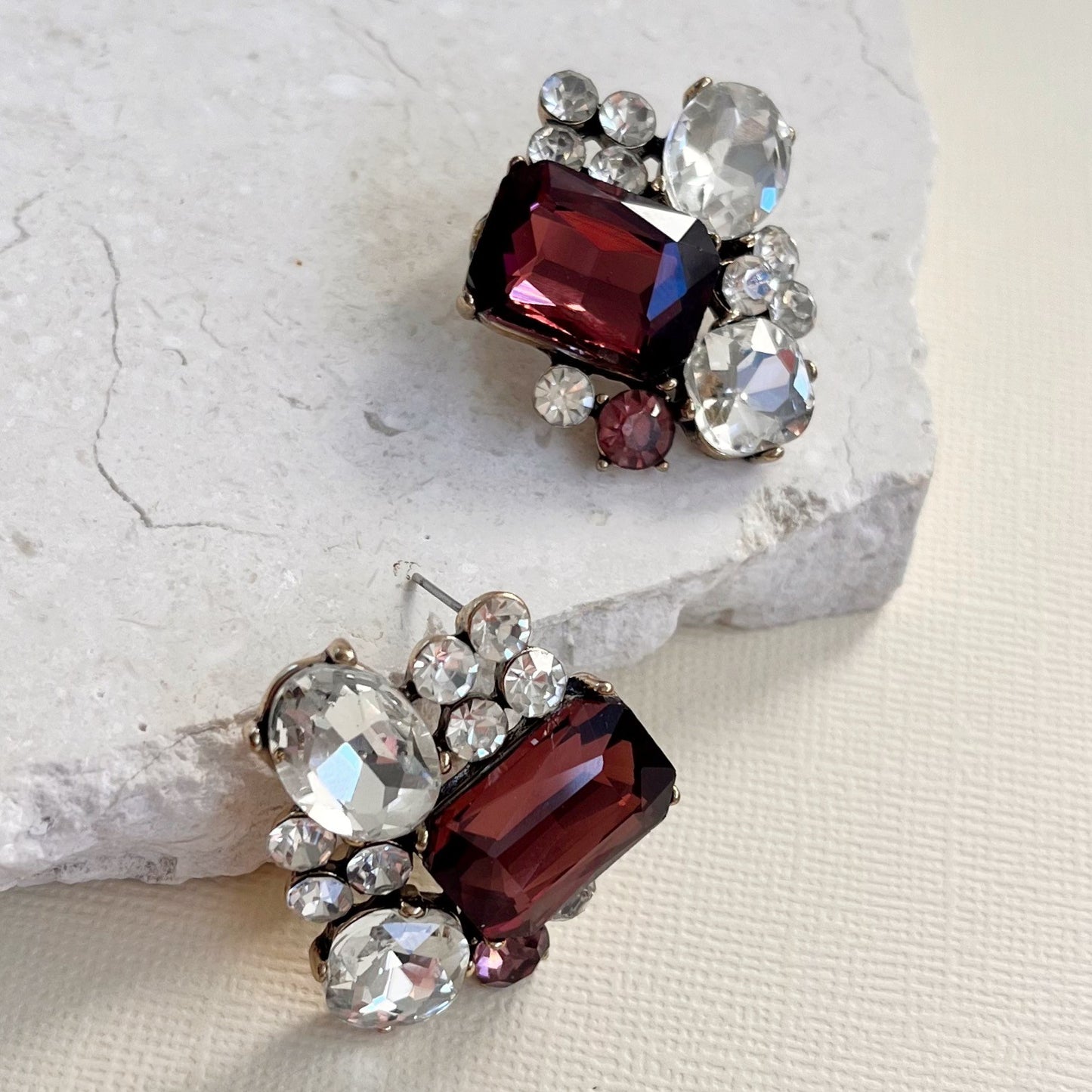 683 | CONSTANCE EARRINGS | BURGUNDY