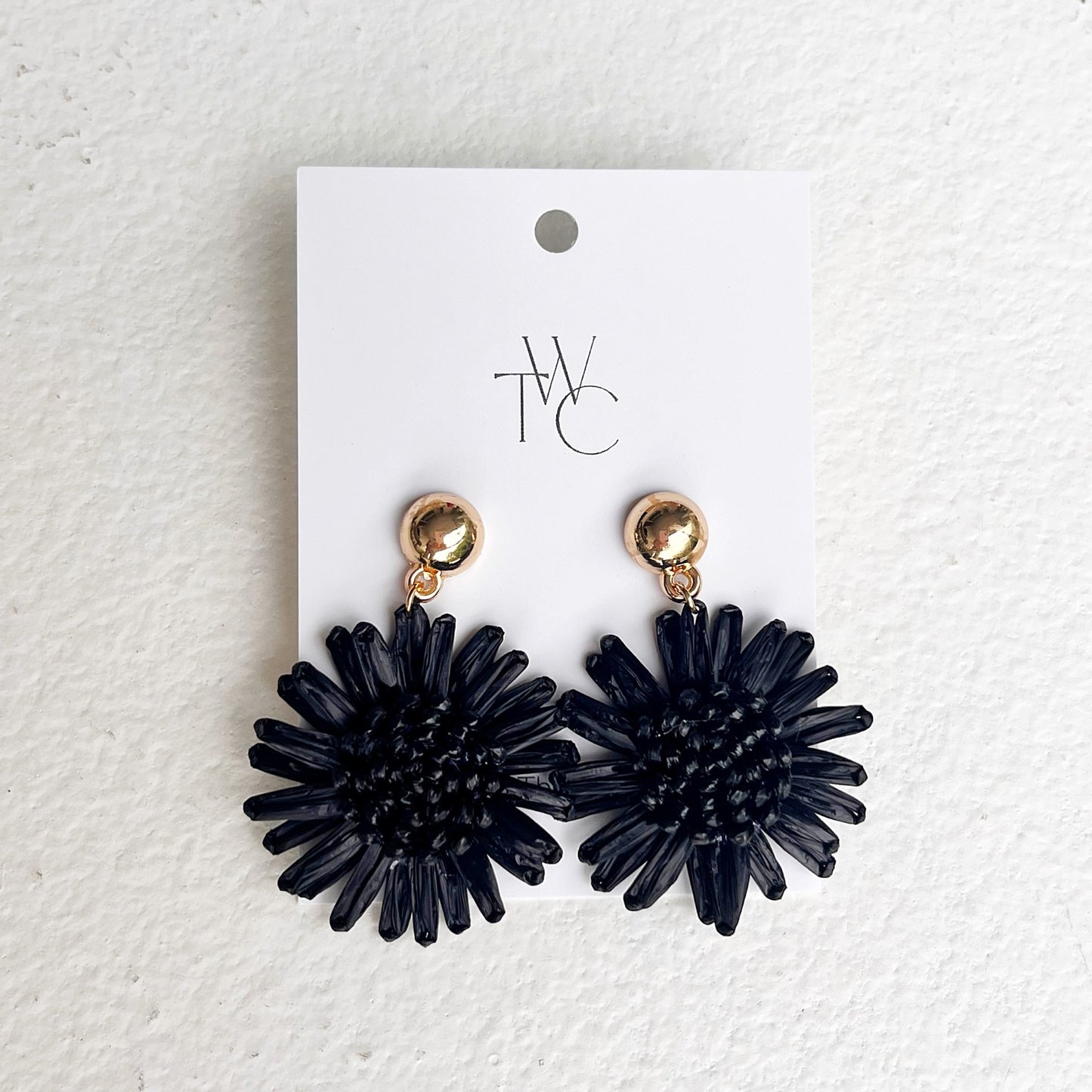 565 | DAFFODIL EARRINGS | BLACK