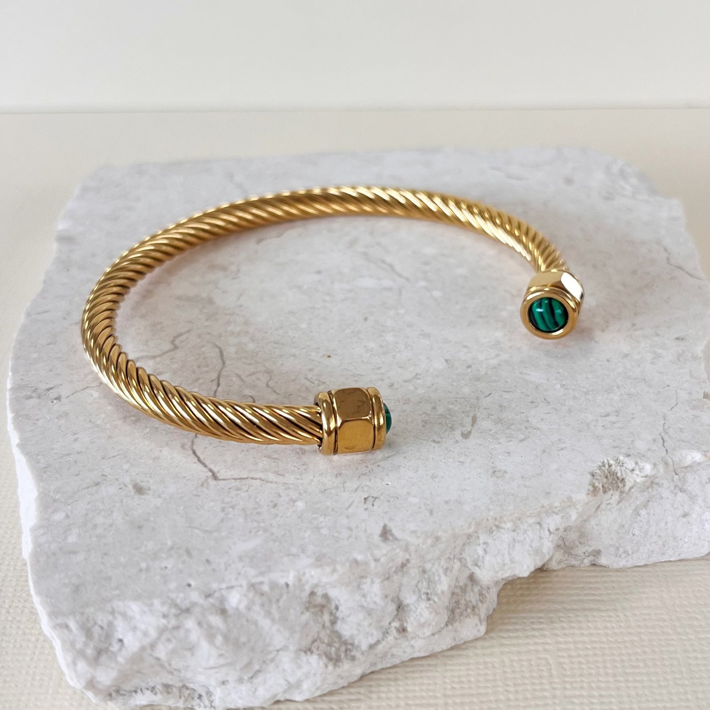 716 | DARCY CUFF | GOLD & GREEN