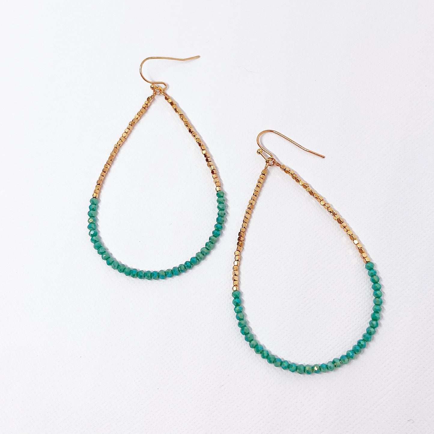 523 | COVE BEADED EARRINGS | AQUA