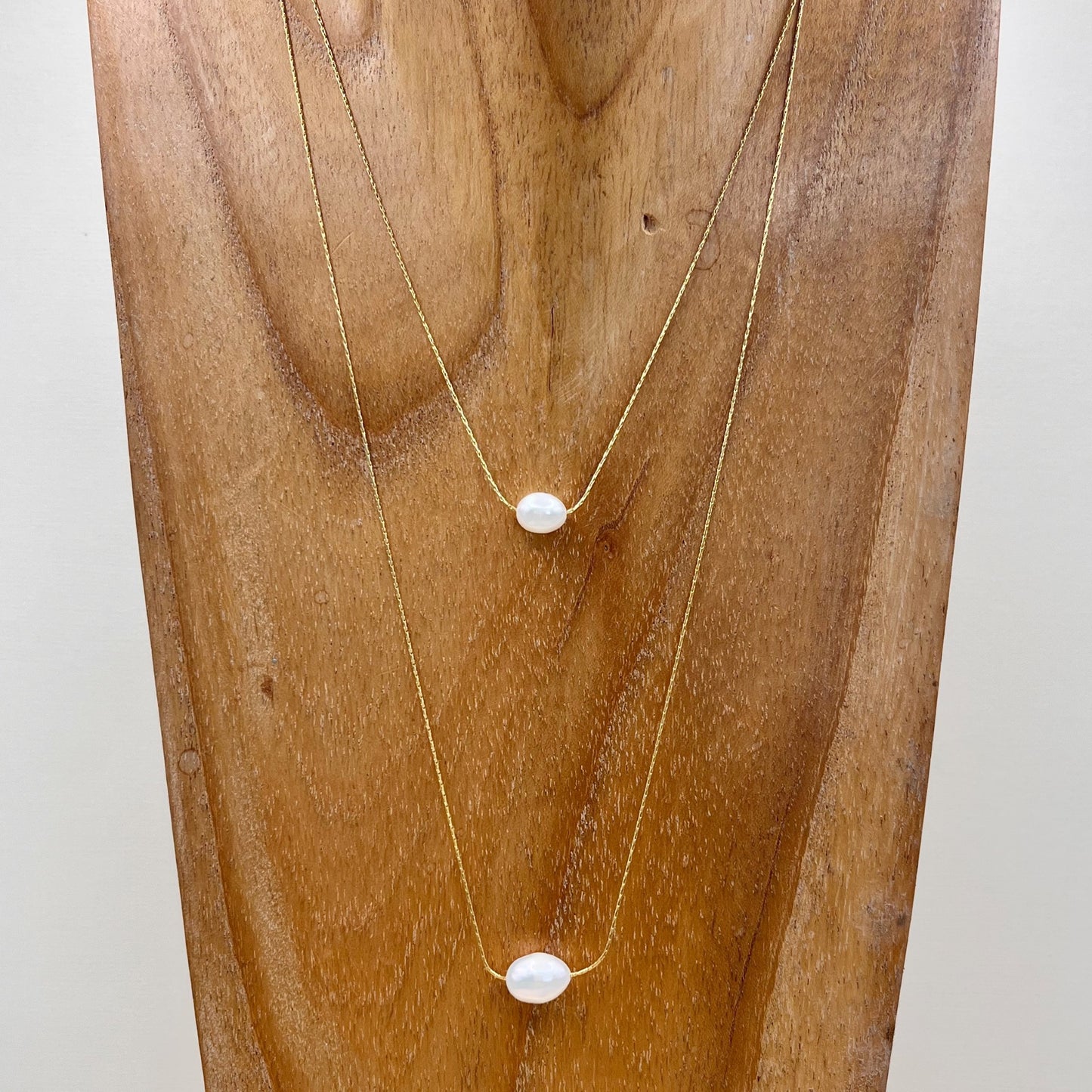 649 | LEILA PEARL NECKLACE | GOLD