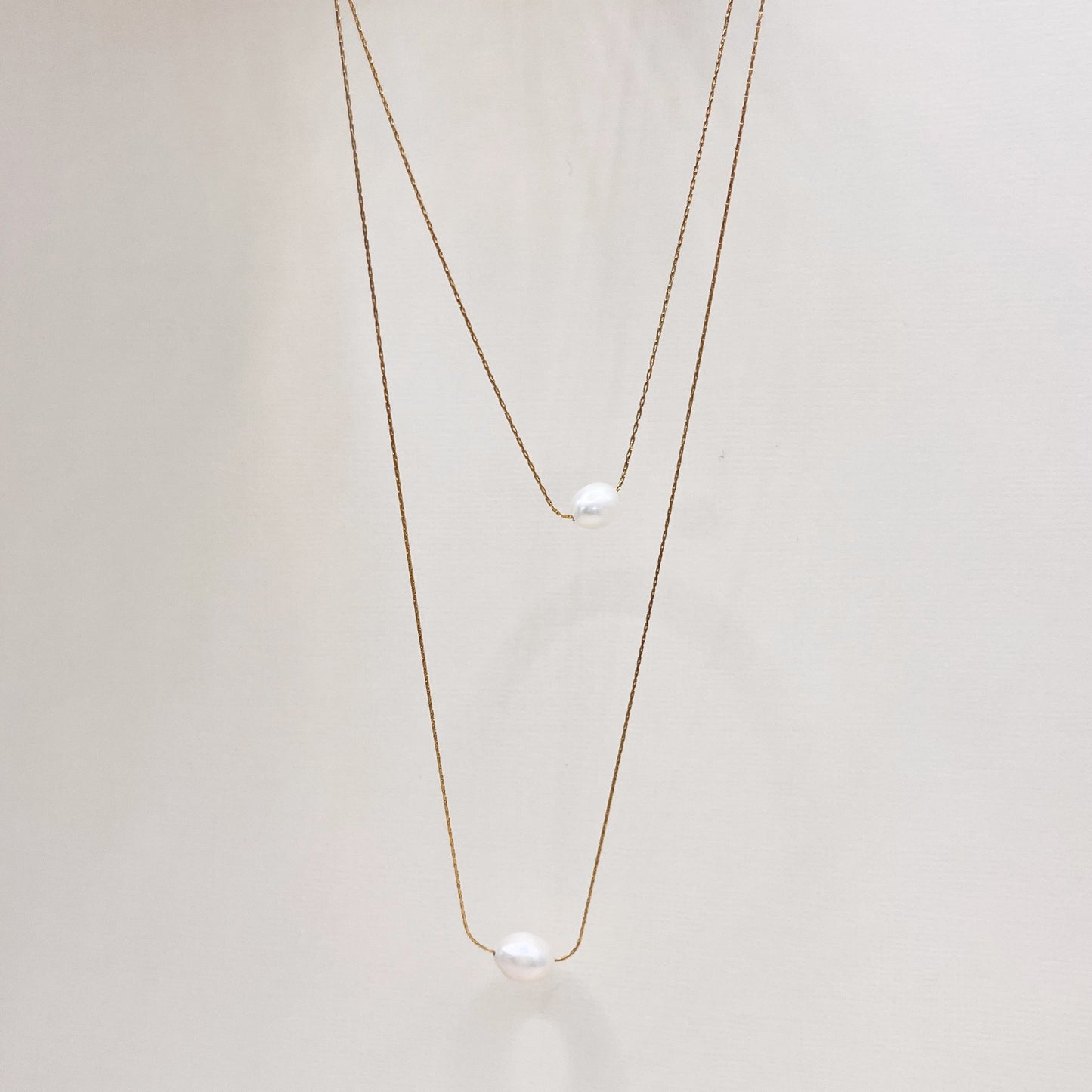 649 | LEILA PEARL NECKLACE | GOLD