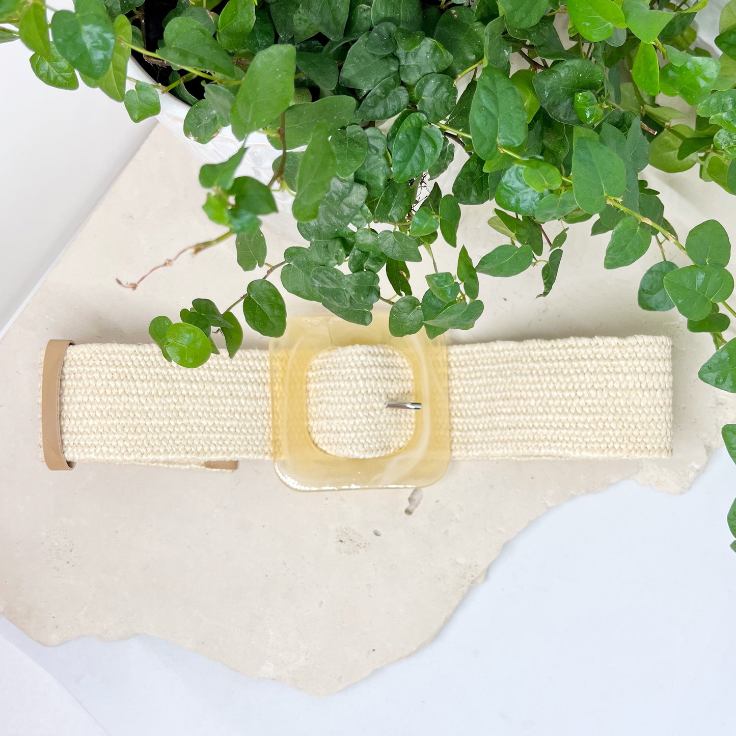363| LUCY ELASTIC BELT | CREAM