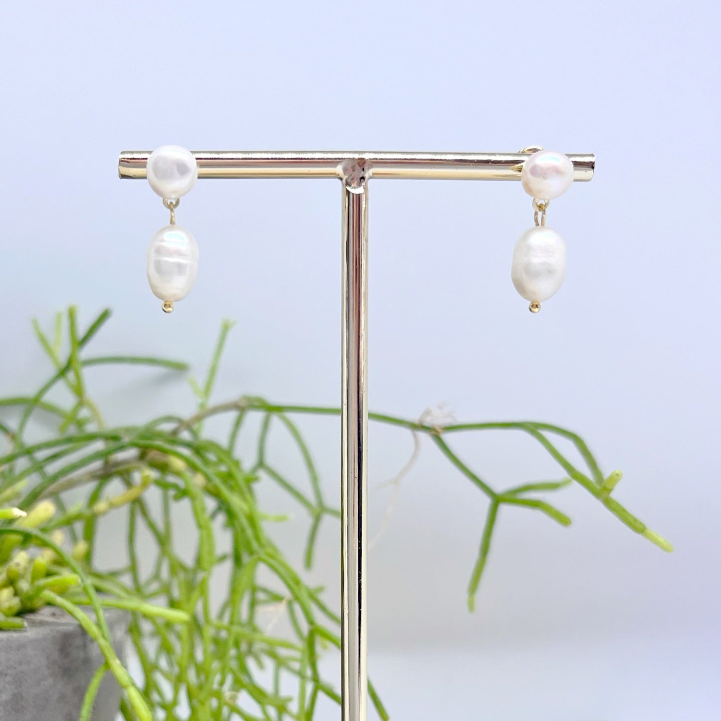 651 | LULU FRESHWATER PEARL EARRINGS | GOLD