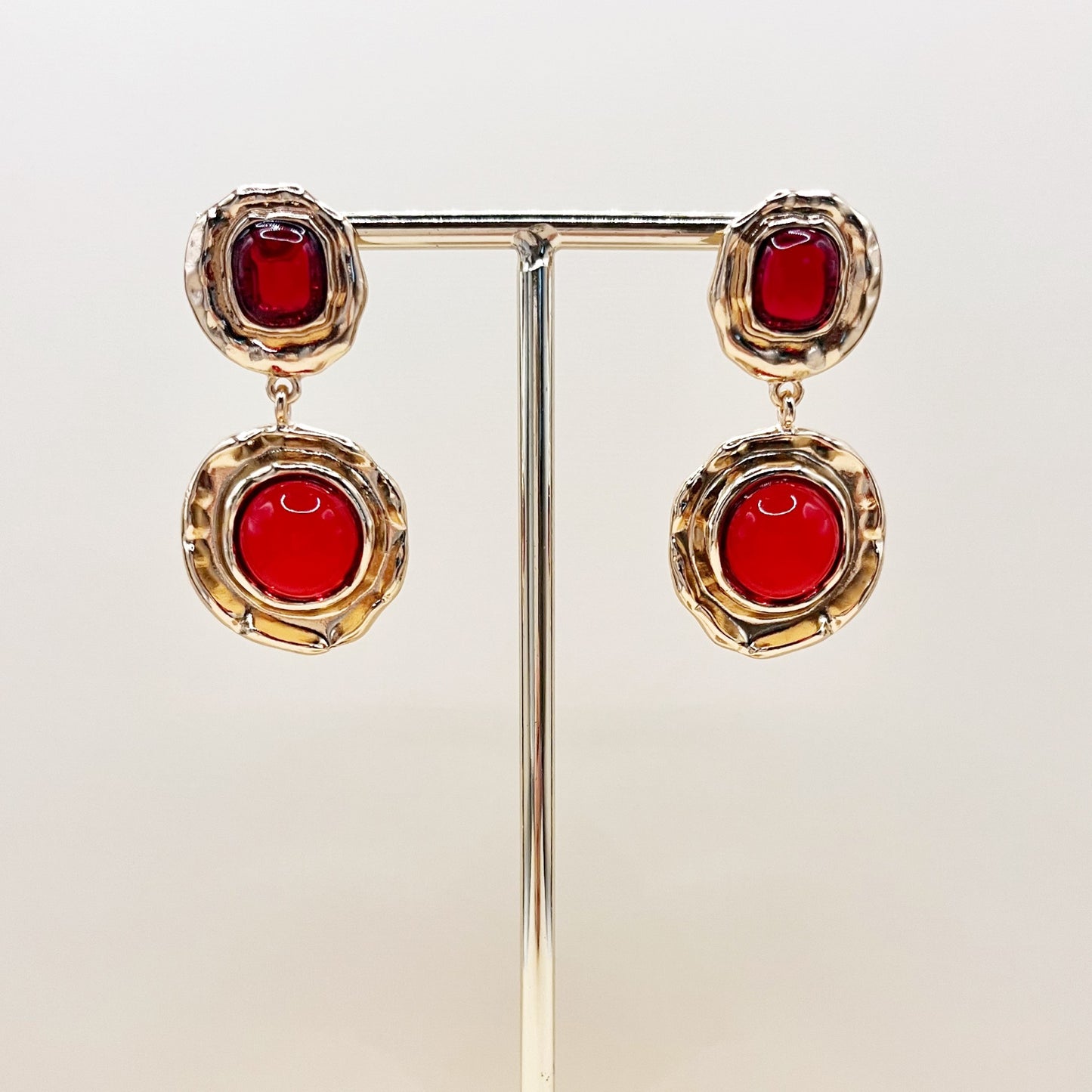 629 | MARGARET EARRINGS | RUBY RED