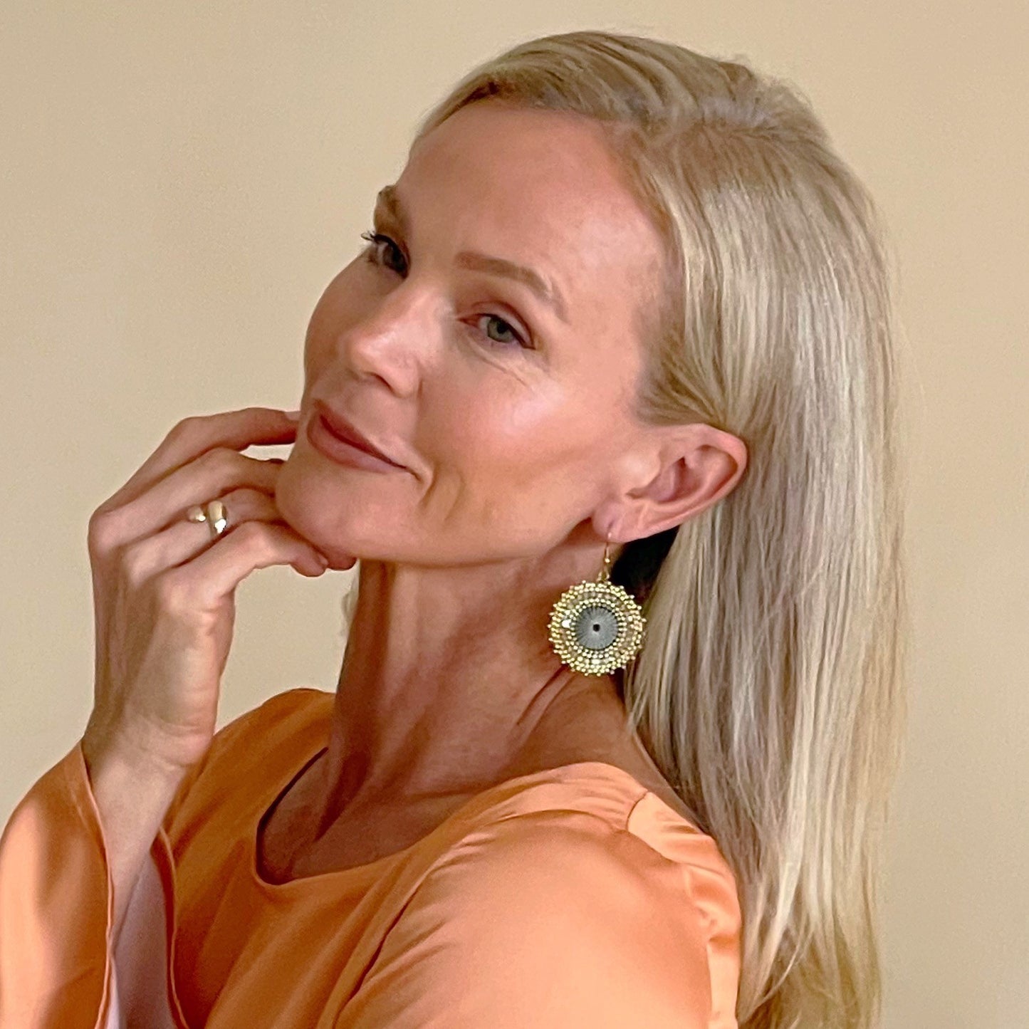 579 | FRANCESCA BEADED EARRINGS | BLUSH