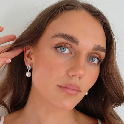 431 | ARIEL EARRINGS | AQUA MARINE WITH PEARL