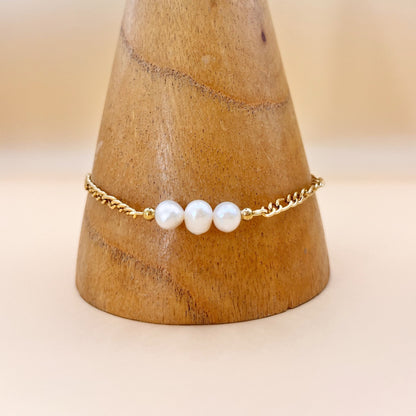 612 | CAPRI PEARL BRACELET | GOLD