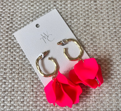 306 |  LOUISA EARRINGS | FLEURO PINK