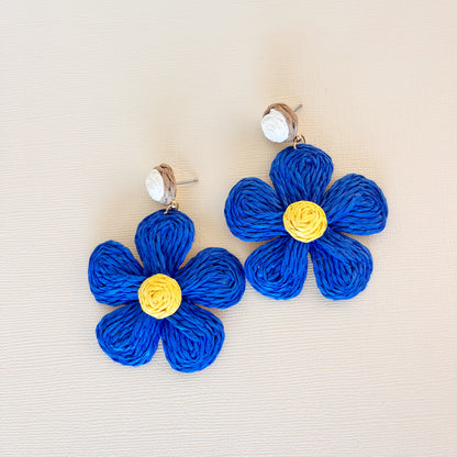 769 | FLOWER BLOOM EARRINGS | BLUE