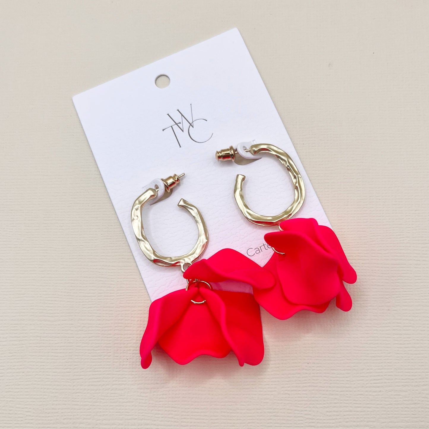 306 |  LOUISA EARRINGS | FLEURO PINK