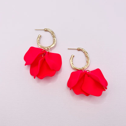 306 |  LOUISA EARRINGS | FLEURO PINK