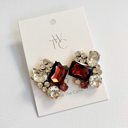 683 |  CONSTANCE EARRINGS | BURGUNDY