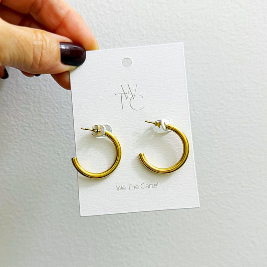 874 | CARTER HOOP EARRINGS  | 2.5cm GOLD