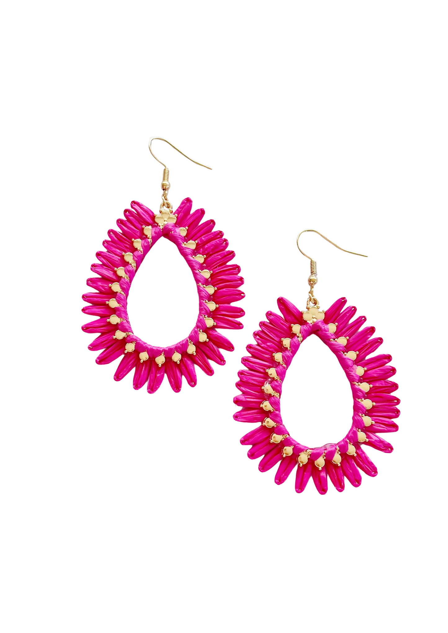 478 | SKYE RAFFIA EARRINGS | MAGENTA