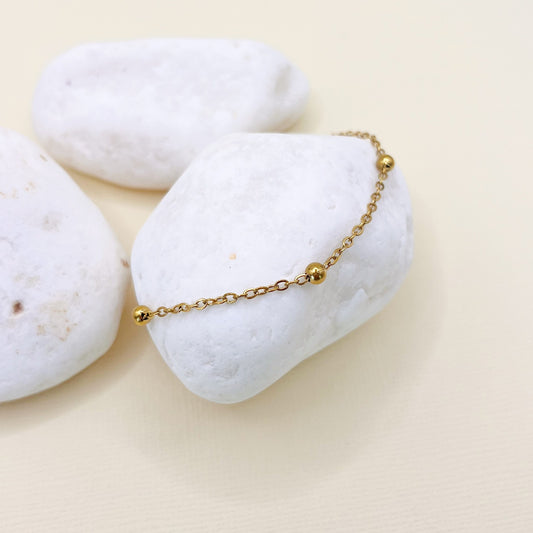 746 |BALL STATION BRACELET | GOLD