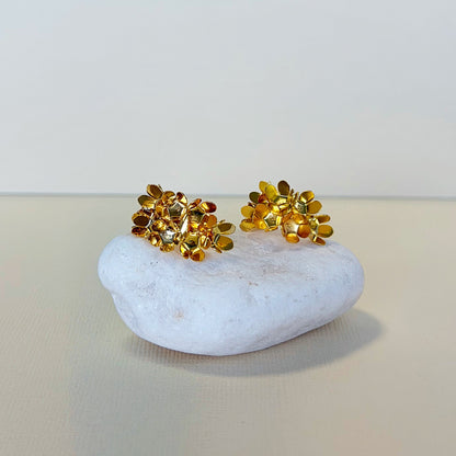 819 | BELLE FLOWER EARRINGS  | GOLD