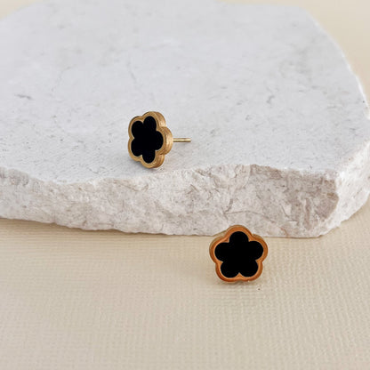 685 | MAISON FLOWER EARRINGS | BLACK