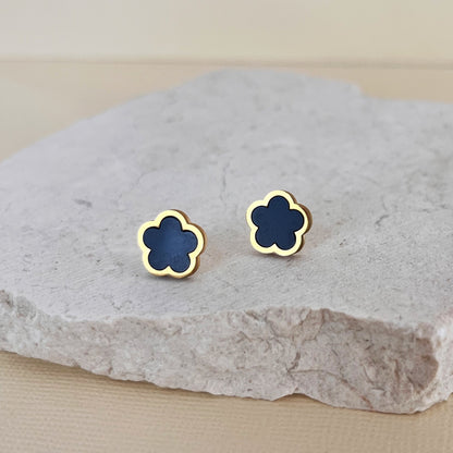 685 | MAISON FLOWER EARRINGS | BLACK