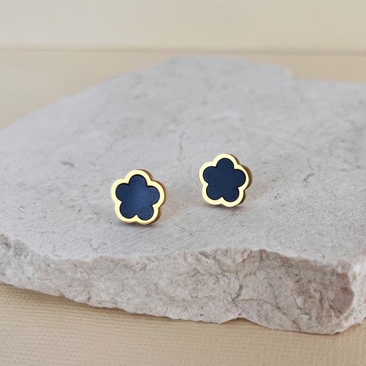 685 | MAISON FLOWER EARRINGS | BLACK