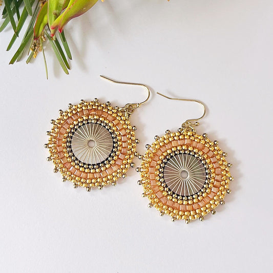 579 | FRANCESCA BEADED EARRINGS | BLUSH