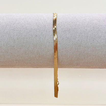 742 | HERRINGBONE  BRACELET | GOLD