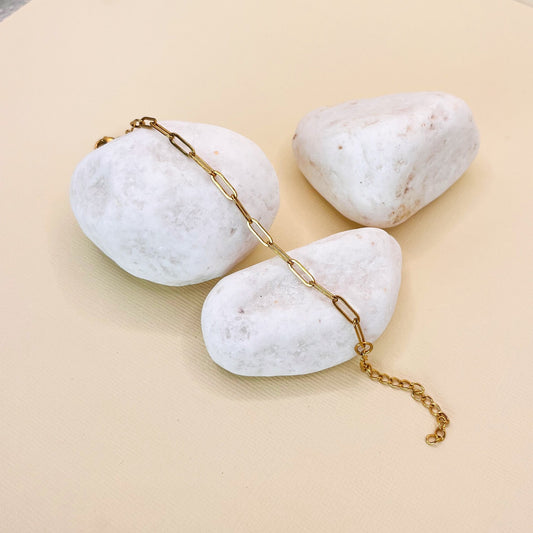 743 | PAPERCLIP CHAIN BRACELET | GOLD