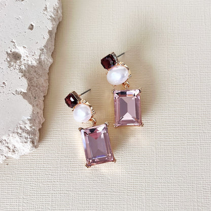 509 |  CARMELLA PEARL EARRINGS | PINK