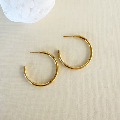 828 | CARTER HOOP EARRINGS  | 4cm GOLD