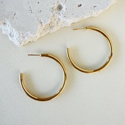 828 | CARTER HOOP EARRINGS  | 4cm GOLD