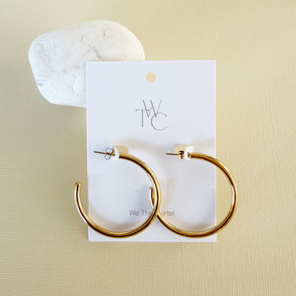 828 | CARTER HOOP EARRINGS  | 4cm GOLD
