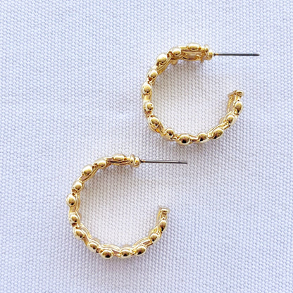 572 | CATALINA HOOP EARRINGS  | GOLD