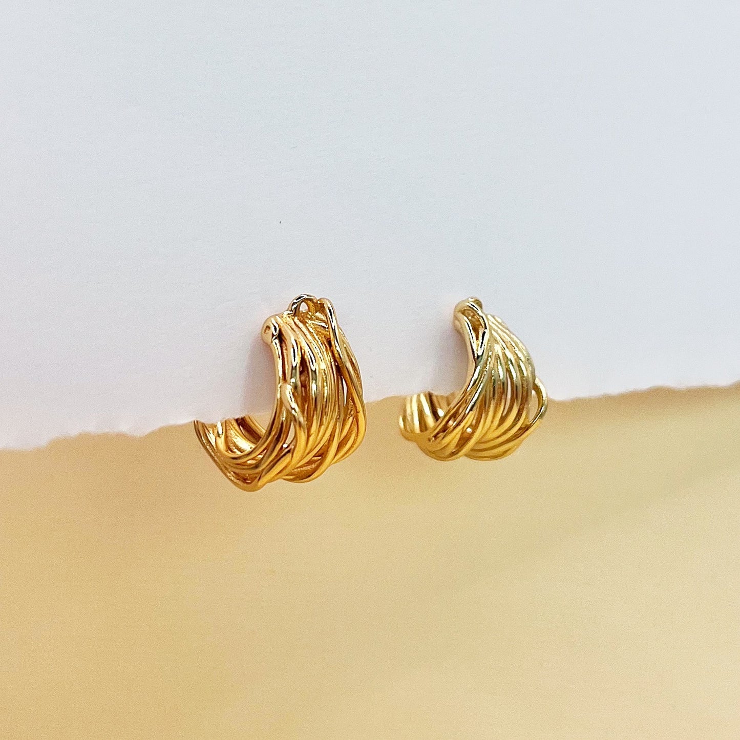 744 |  CLARKE EARRINGS  | GOLD