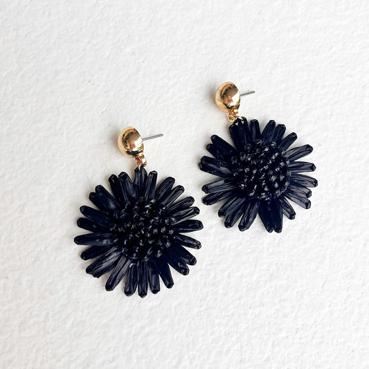 565 | DAFFODIL EARRINGS | BLACK