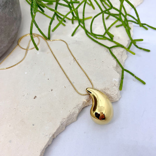 461 | WATER DROPLET NECKLACE | GOLD