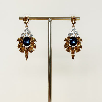 817 | ELODIE EARRINGS | AMBER & SAPPHIRE