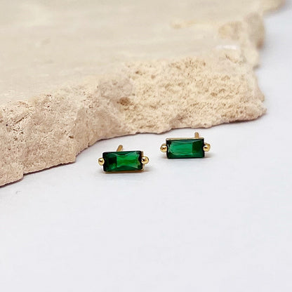 421 | EMERALD STUDS | GOLD