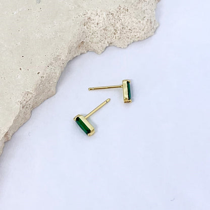 421 | EMERALD STUDS | GOLD