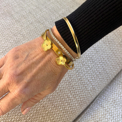 676 | MAISON FLOWER CUFF | GOLD