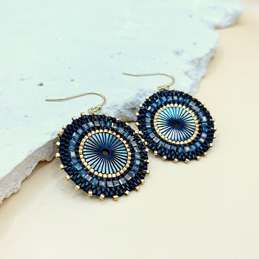 618 | FRANCESCA BEADED EARRINGS | BLACK