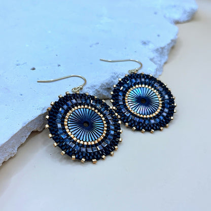 618 | FRANCESCA BEADED EARRINGS | BLACK