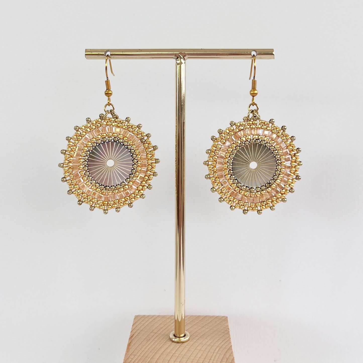 579 | FRANCESCA BEADED EARRINGS | BLUSH